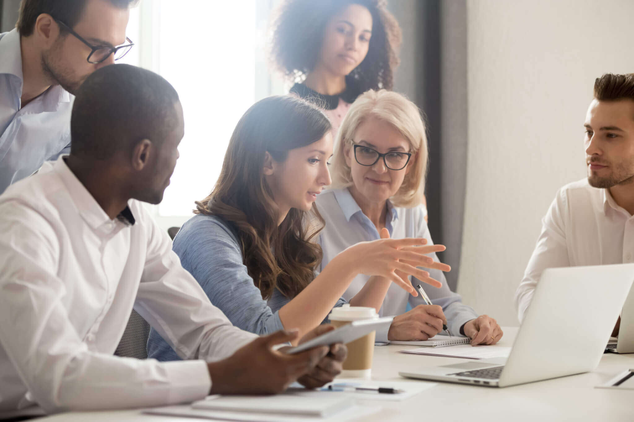 Female mentor explaining her talent development plan