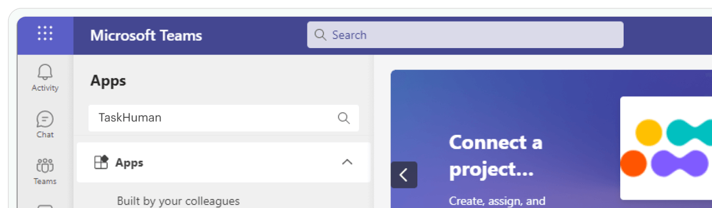 Microsoft Teams TaskHuman App