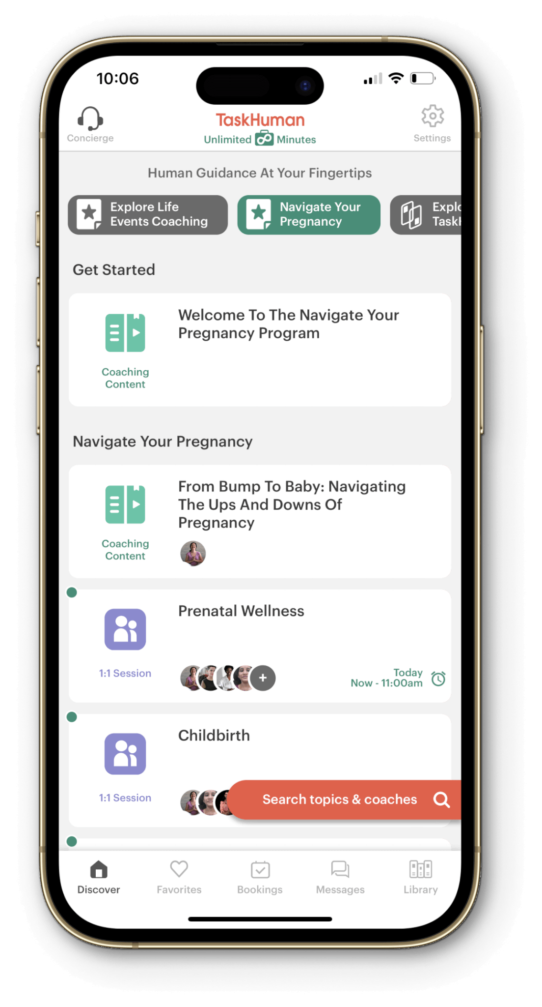 Navigate Your Pregnancy Mobile Mockup