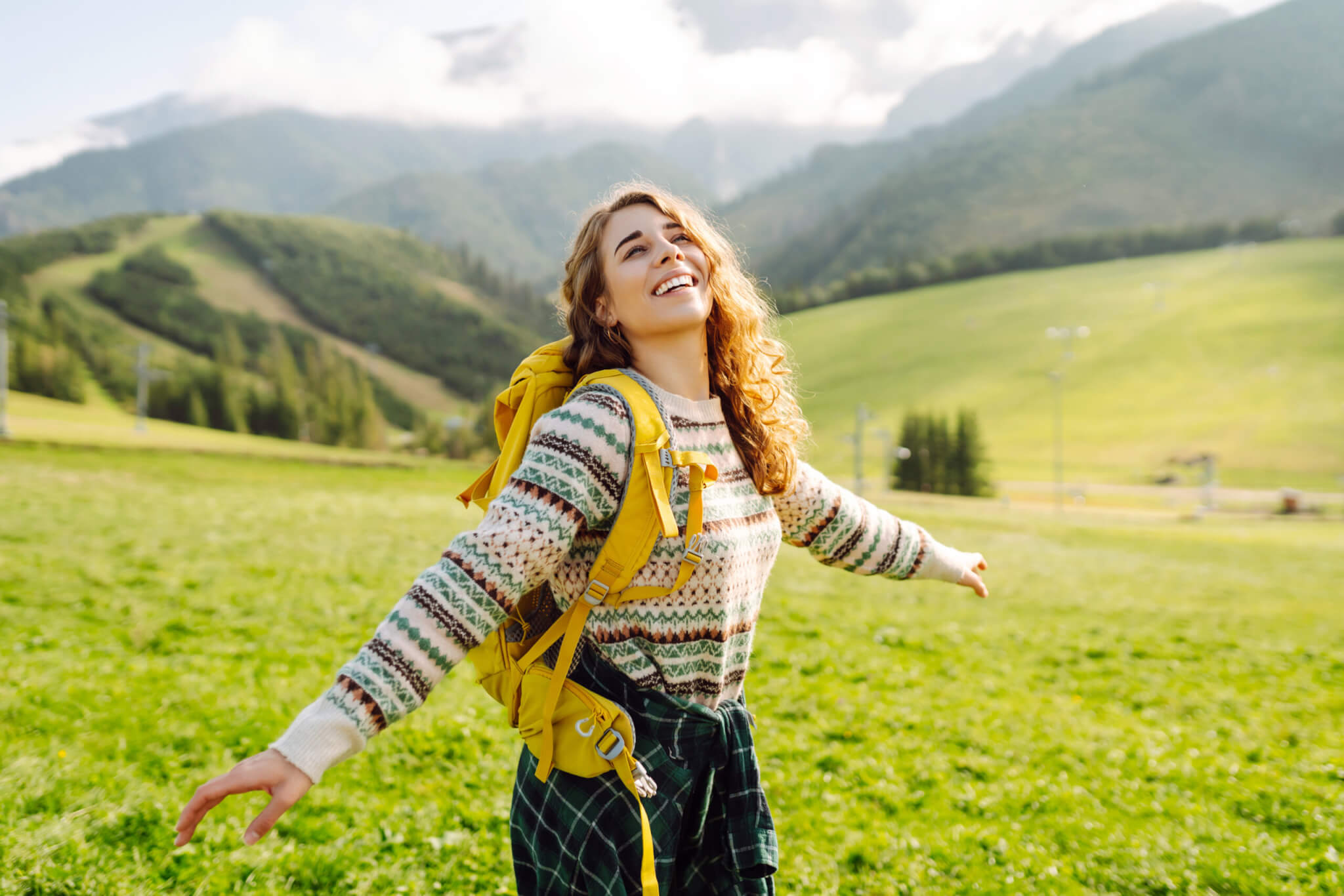 Mujer al aire libre